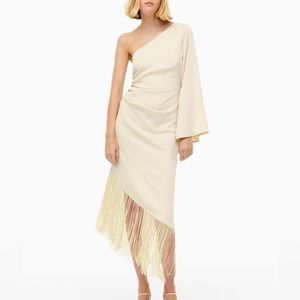Sold Out H&M Fringe-trimmed one-shoulder dress, Sz XS